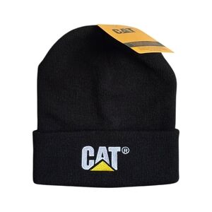 *NWT* CATERPILLAR Black Beanie Hat & Card Holder, CAT Hat & Card Holder